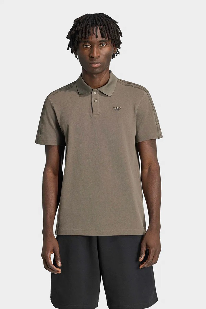 adidas Originals Polo bawełniane męskie zielony KQ6975