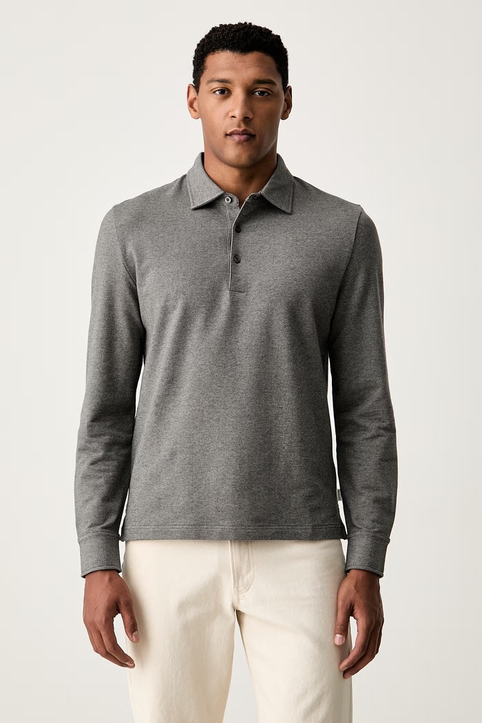 Gant Longsleeve męski bawełniany z elastanem szary 2014130