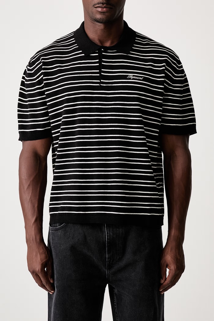 Represent polo bawełniane męskie MLM101288 czarny