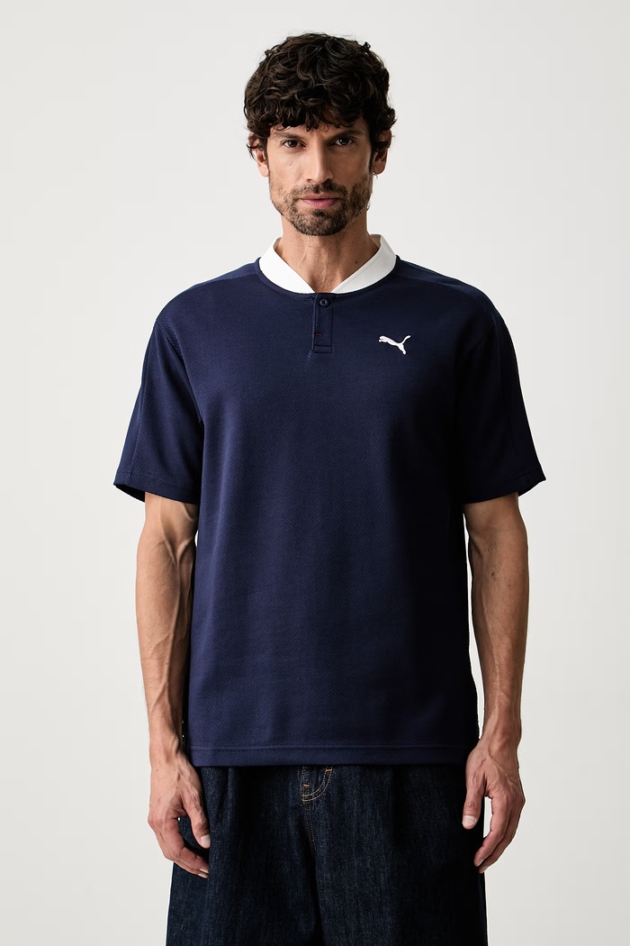 Puma T-shirt męski z bawełną CLASS granatowy 694302
