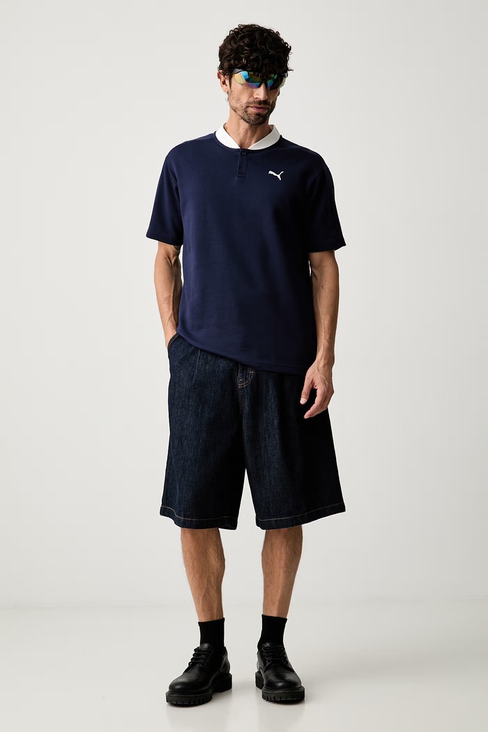 Puma T-shirt męski z bawełną CLASS 694302 granatowy AW26