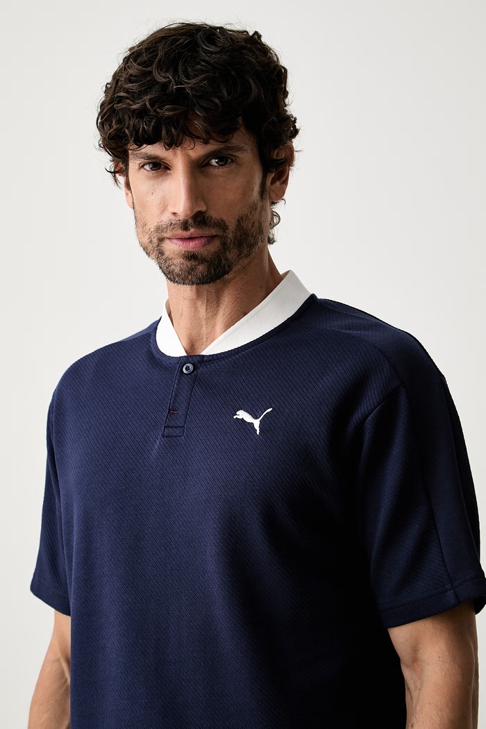 Puma T-shirt męski z bawełną CLASS granatowy 694302