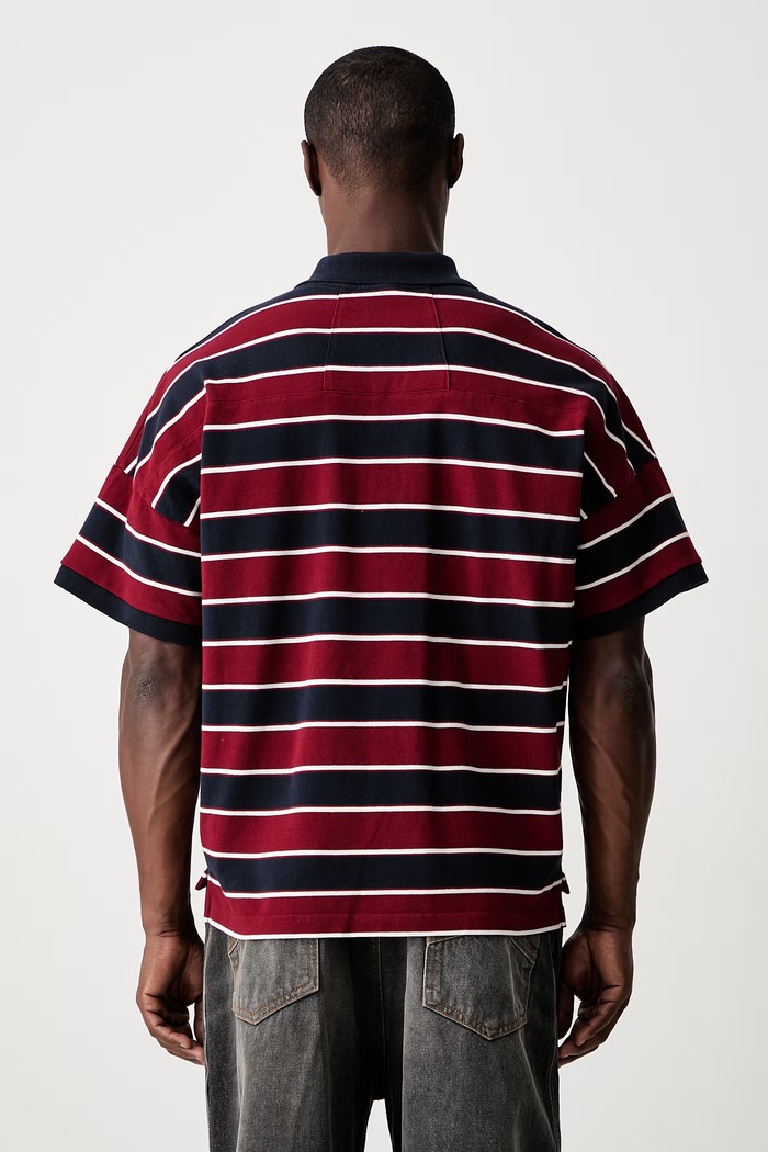 Odzież RHUDE polo bawełniane męskie RHPF26PO01212 czerwony