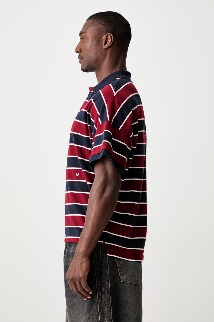 RHUDE polo bawełniane męskie czerwony RHPF26PO01212