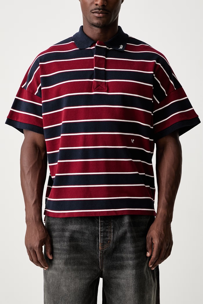 RHUDE polo bawełniane męskie RHPF26PO01212 czerwony