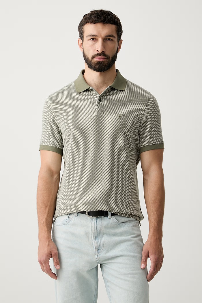 Barbour polo męskie bawełniane Copgrove zielony MML1561