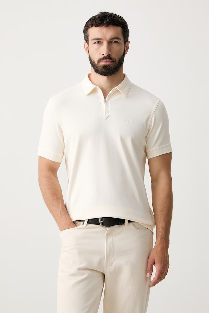 Barbour polo męskie bawełniane Crakehall beżowy MML1560