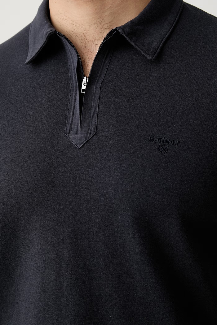 Barbour polo męskie bawełniane Crakehall MML1560 granatowy