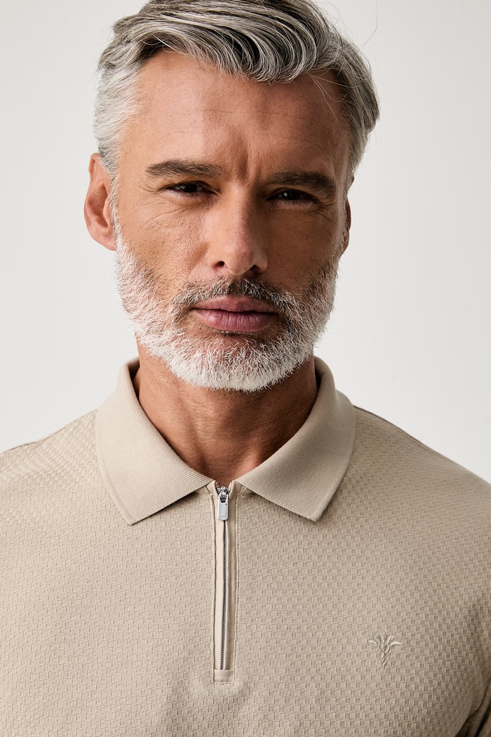 Joop! polo męskie bawełniane beżowy 30103411