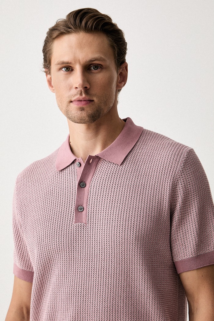 Joop! polo swetrowe męskie bawełniane różowy 30102387