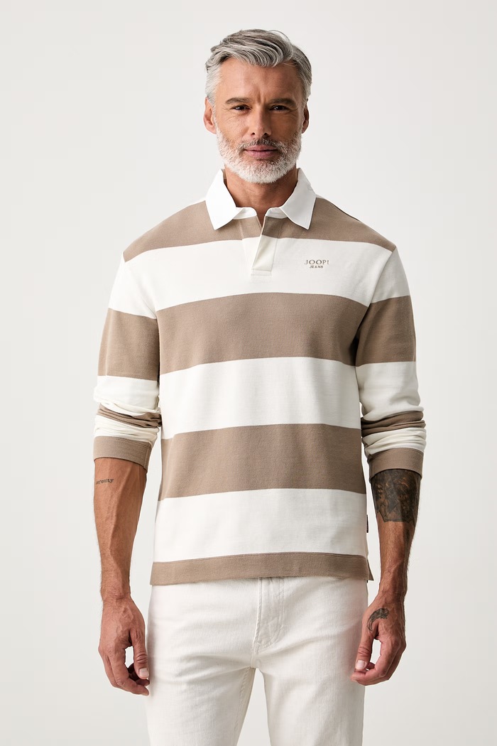 Joop! longsleeve męski bawełniany beżowy 30103316