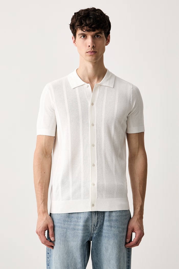 Karl Lagerfeld polo męskie z wiskozą beżowy 563302.655013