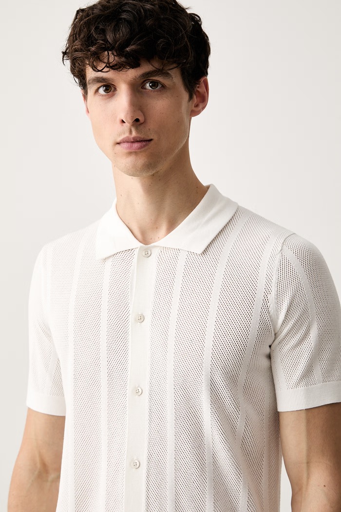 Karl Lagerfeld polo męskie z wiskozą beżowy 563302.655013