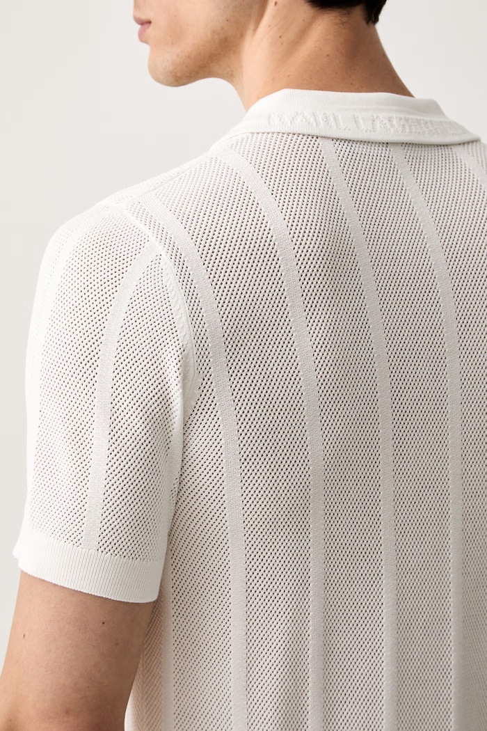 Karl Lagerfeld polo męskie z wiskozą 563302.655013 beżowy