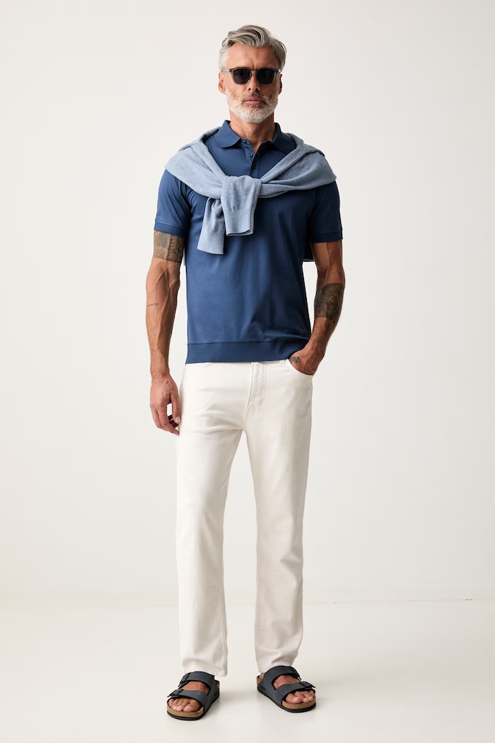 Karl Lagerfeld polo majica za muškarce od pamuka 563200.745001 mornarsko plava AW26