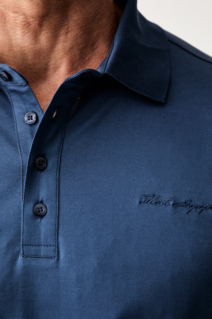 Karl Lagerfeld polo majica za muškarce od pamuka 563200.745001 mornarsko plava