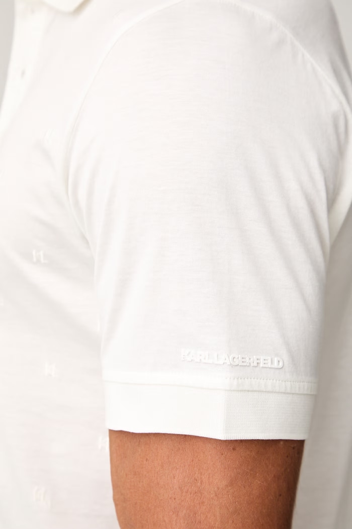 Karl Lagerfeld polo męskie bawełniane 563200.745002 beżowy