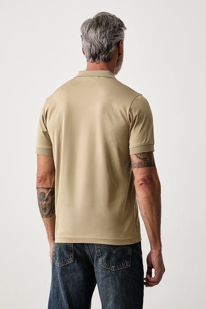 Oblečení Karl Lagerfeld polo pánské bavlněné 563200.745002 béžová