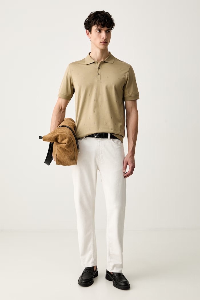 Karl Lagerfeld polo majica moška bombažna 563200.745002 zelena AW26