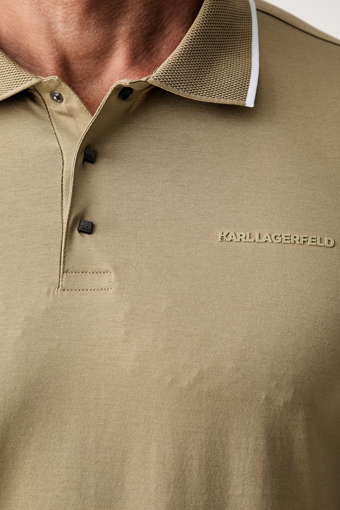 Karl Lagerfeld polo tričko pánske bavlnené 563200.745080 béžová