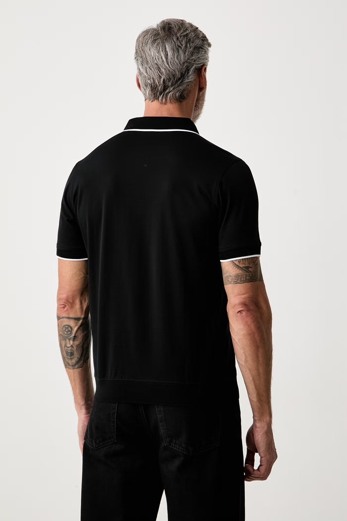 Odzież Karl Lagerfeld polo męskie bawełniane 563200.745080 czarny