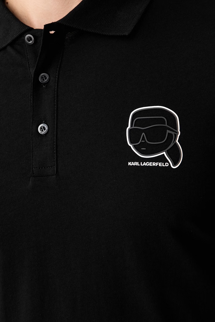 Karl Lagerfeld polo da uomo in cotone 563224.745025 nero