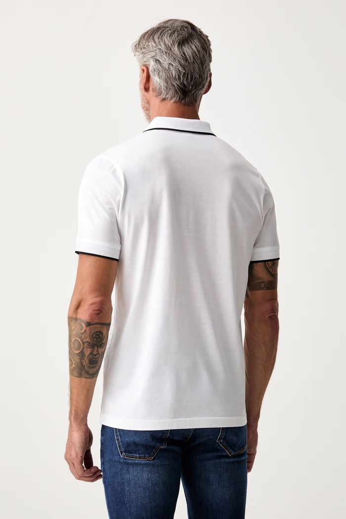 Odjeća Karl Lagerfeld polo majica za muškarce od pamuka 563203.745007 bijela