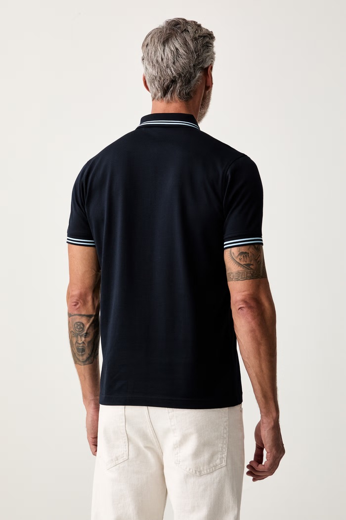 Odzież Karl Lagerfeld polo męskie bawełniane 563201.745005 granatowy