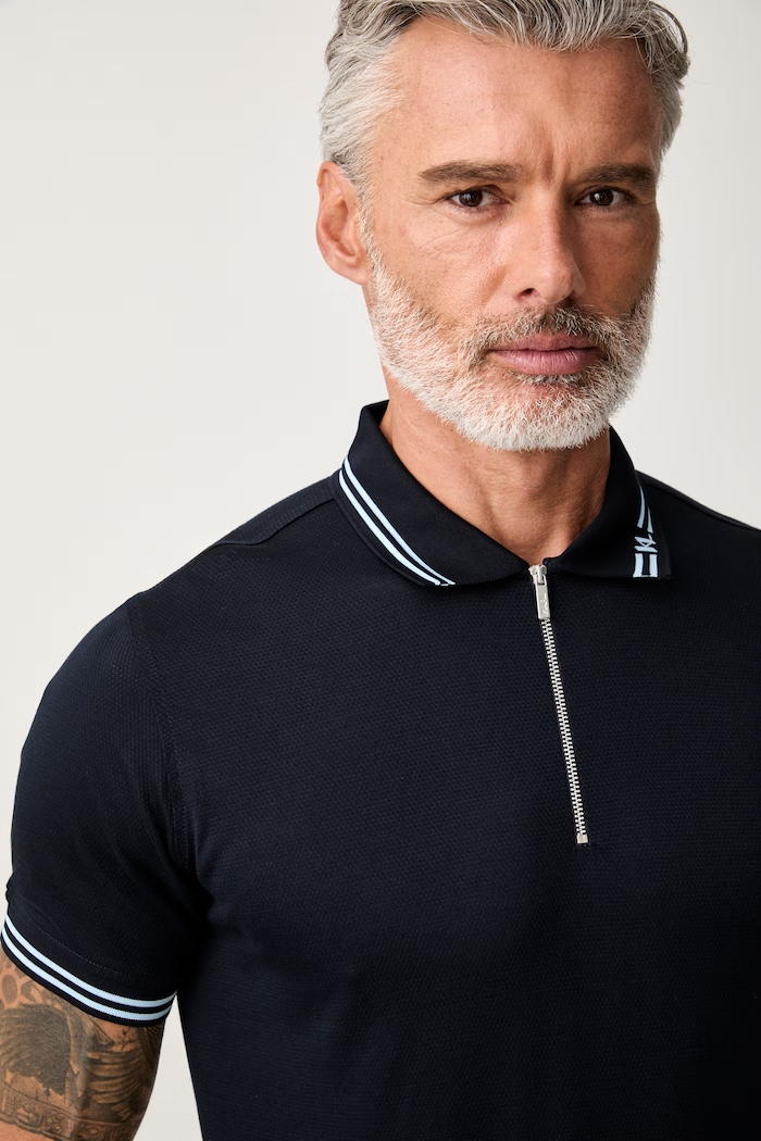 Karl Lagerfeld polo męskie bawełniane granatowy 563201.745005