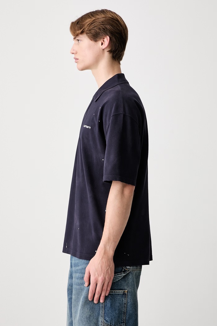 Carhartt WIP S/S Painter тениска с яка от памук мъжка I036856 тъмносин AW26