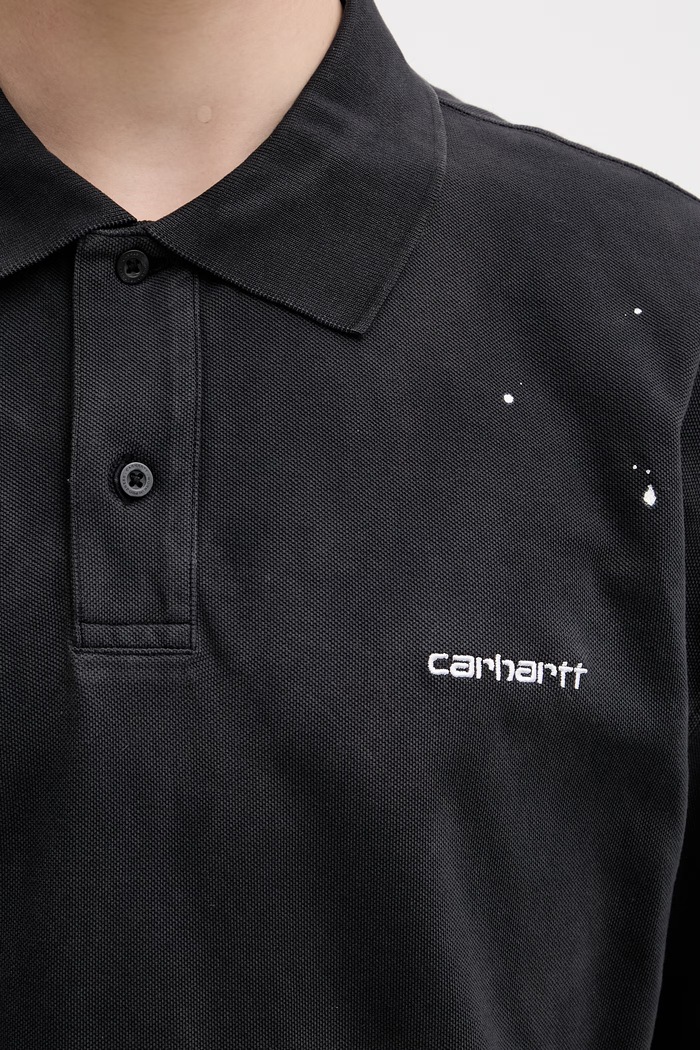 Carhartt WIP S/S Painter тениска с яка от памук мъжка черен I036856