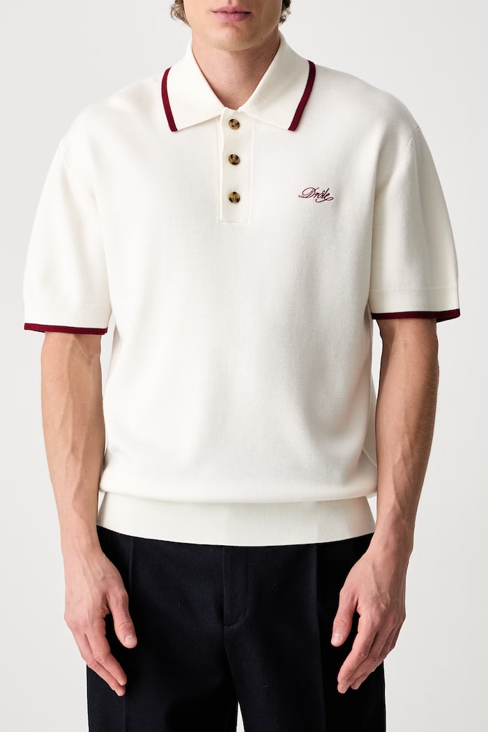 Drôle de Monsieur polo maglione in lana da uomo L.PO194.WO007 beige