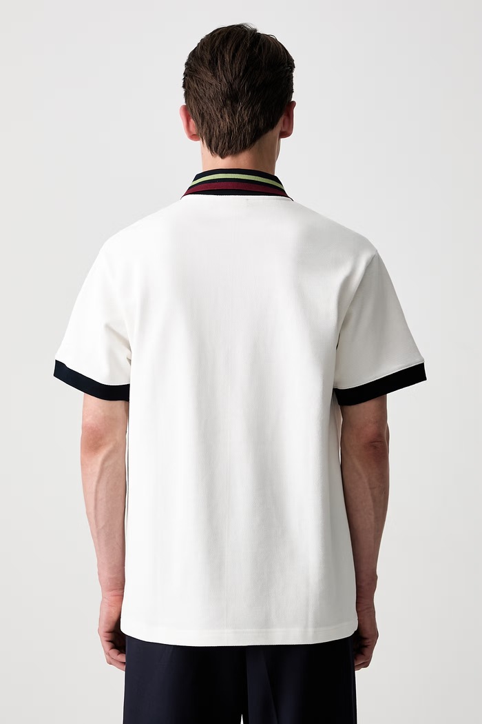 Odzież Drôle de Monsieur D Mirror polo bawełniane męskie L.PL152.CO264 biały