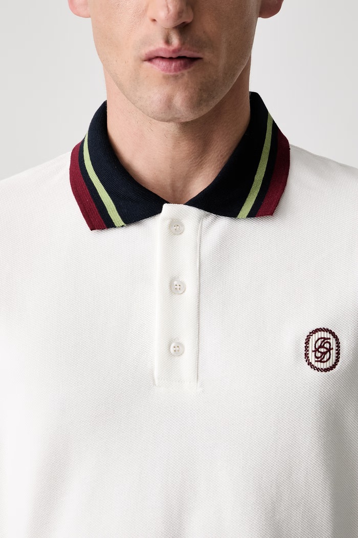 Drôle de Monsieur polo męskie bawełniane D Mirror L.PL152.CO264 biały