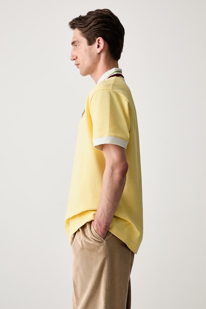 Drôle de Monsieur D Mirror polo bawełniane męskie L.PL152.CO264 żółty AW26