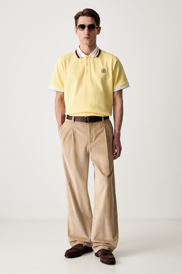 Drôle de Monsieur D Mirror polo bawełniane męskie L.PL152.CO264 żółty