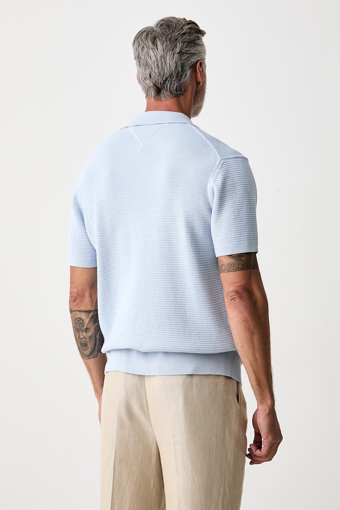 Odzież Tommy Hilfiger polo męskie bawełniane MW0MW43243 niebieski