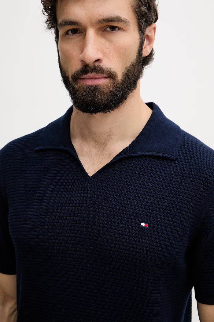 Tommy Hilfiger férfi pamut póló sötétkék MW0MW43243