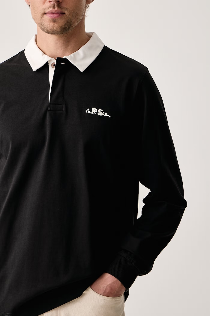 Longsleeve męski bawełniany PS Paul Smith M2R.A233E.W22642 czarny