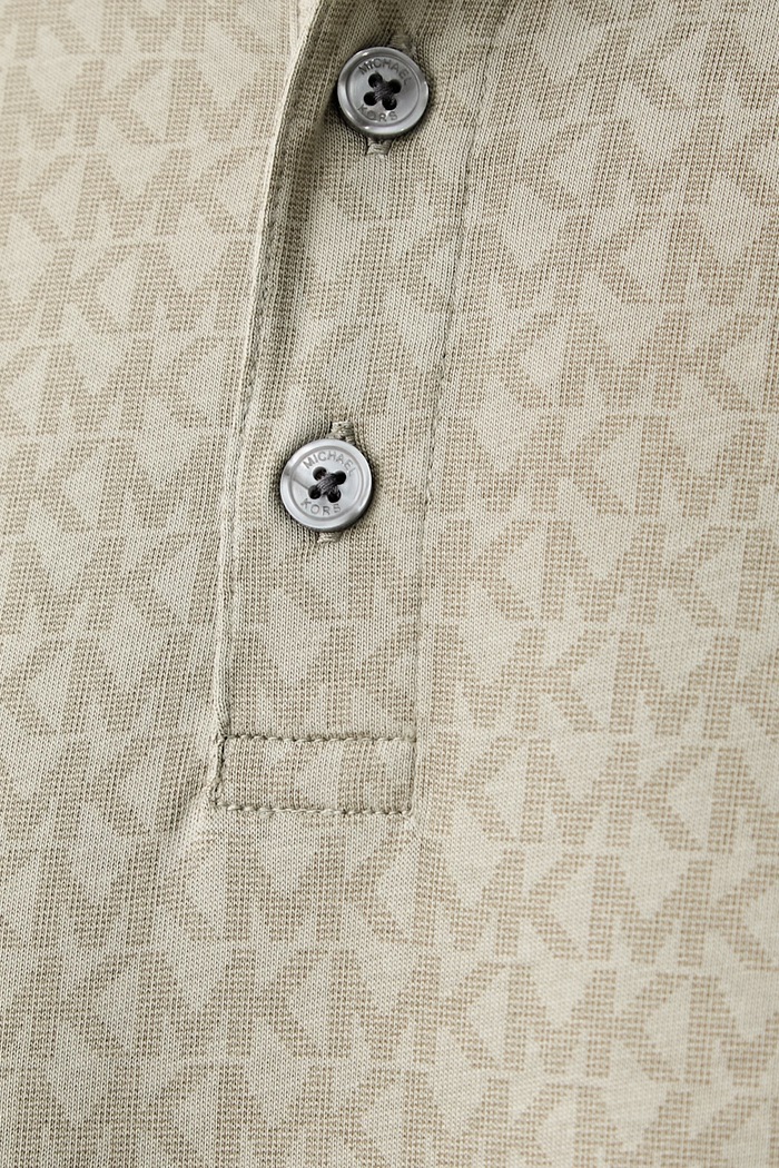 Michael Kors polo męskie z bawełną zielony CS650V848T