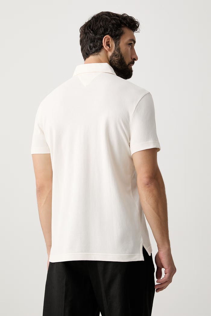 Oblečenie Tommy Hilfiger polo tričko pánske bavlnené MW0MW43265 béžová