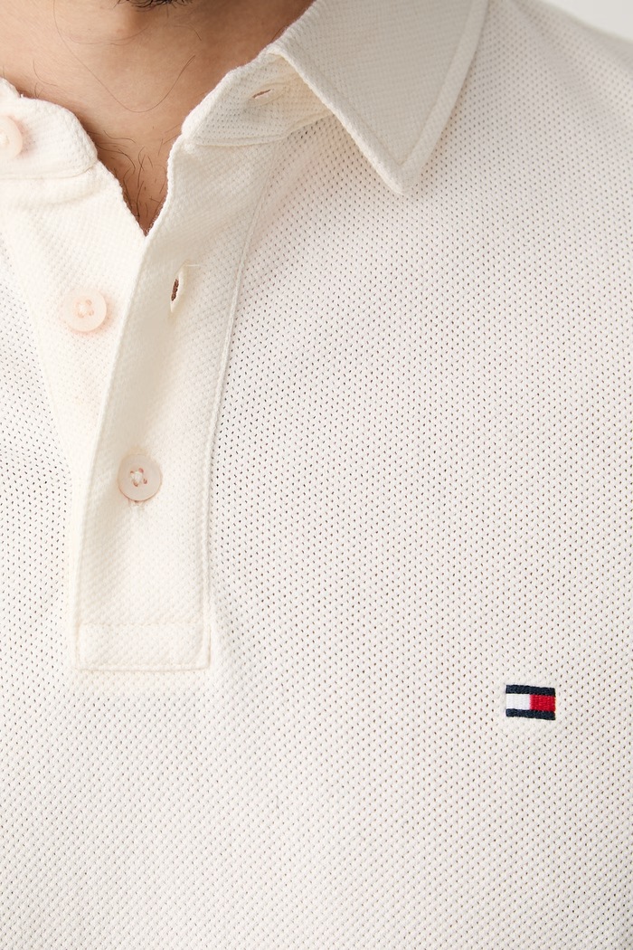 Tommy Hilfiger polo tričko pánske bavlnené MW0MW43265 béžová