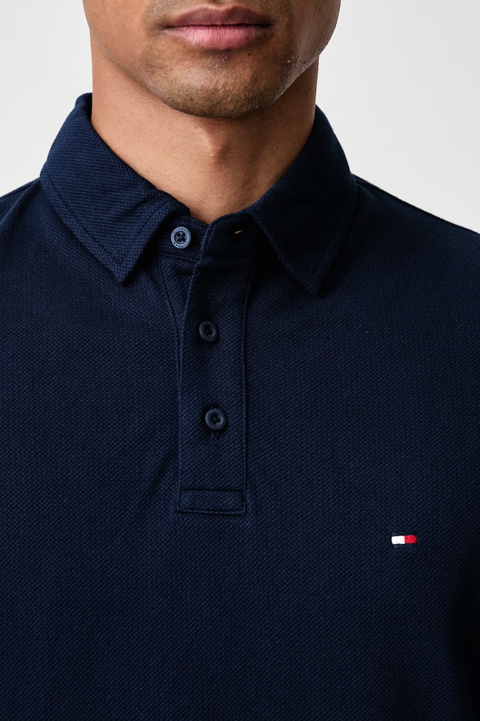 Polo majica moška bombažna Tommy Hilfiger mornarsko modra MW0MW43265