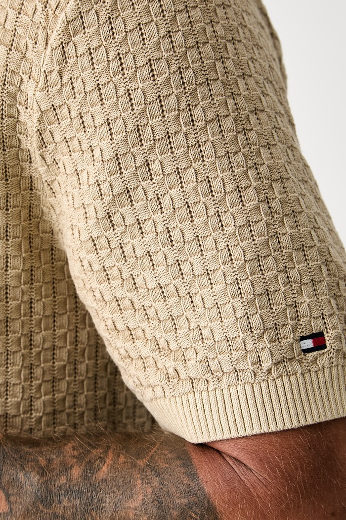 Tommy Hilfiger тениска тип пулове с яка мъжка от памук MW0MW43246