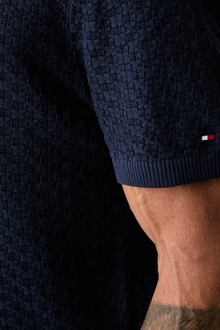 Tommy Hilfiger тениска тип пулове с яка мъжка от памук MW0MW43246