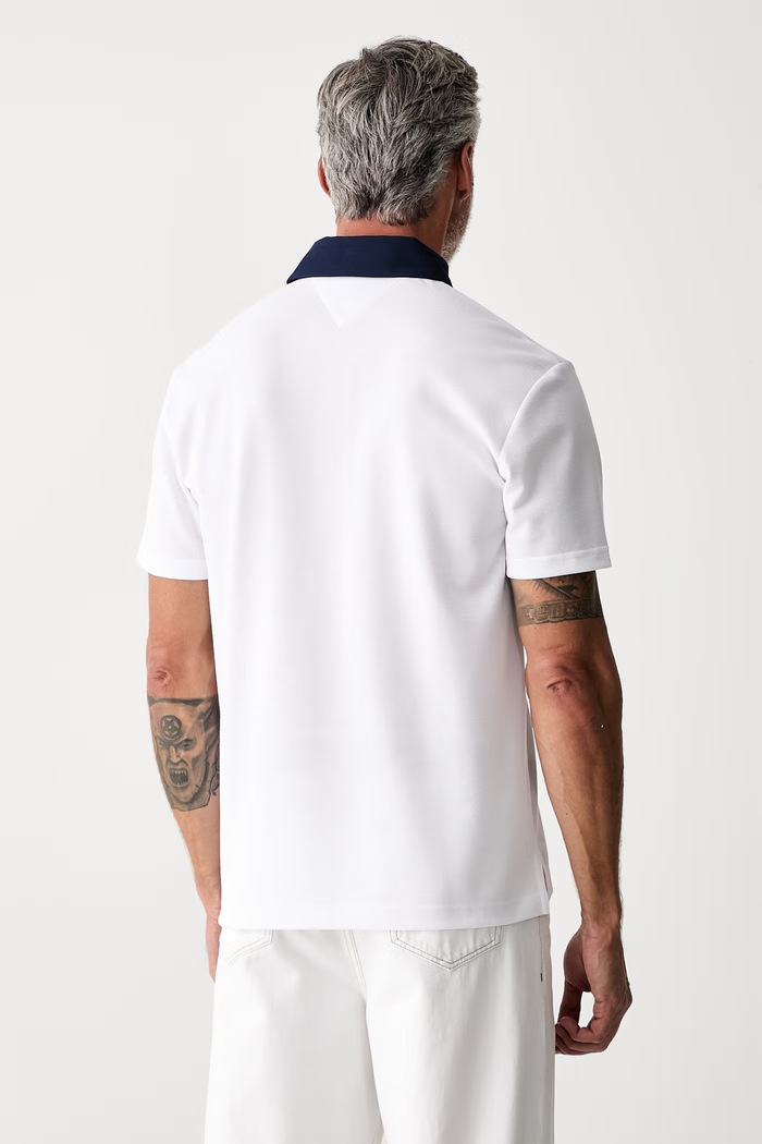 Odjeća Tommy Hilfiger polo majica za muškarce s pamukom MW0MW43284 bijela