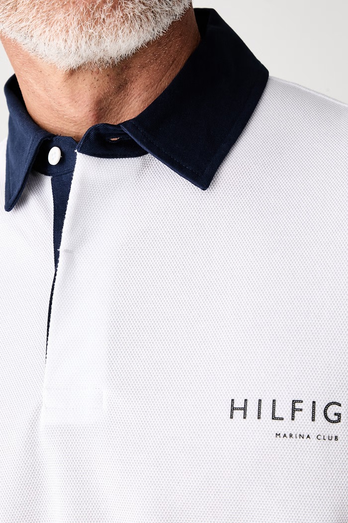 Tommy Hilfiger polo majica za muškarce s pamukom MW0MW43284 bijela