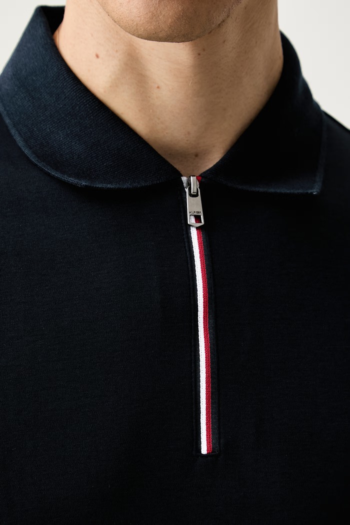 Tommy Hilfiger polo tričko pánske bavlnené MW0MW43269 tmavomodrá