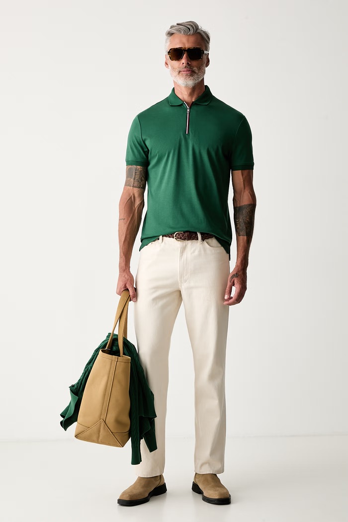 Tommy Hilfiger polo pánské bavlněné MW0MW43269 zelená AW26