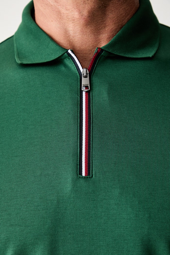 Tommy Hilfiger polo pánské bavlněné MW0MW43269 zelená